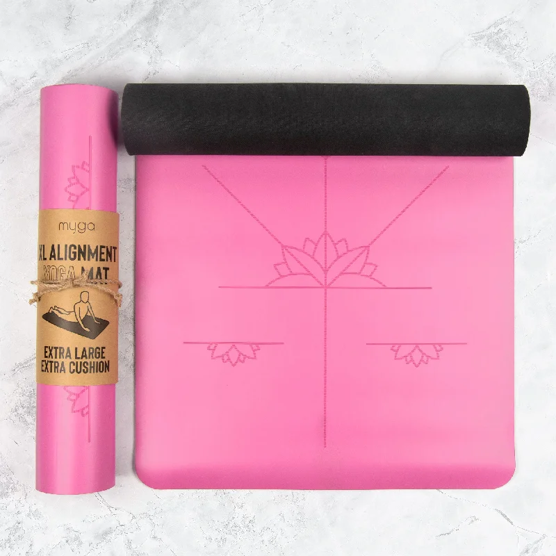 Bargain Bin Extra Large Pink Alignment Yoga Mat