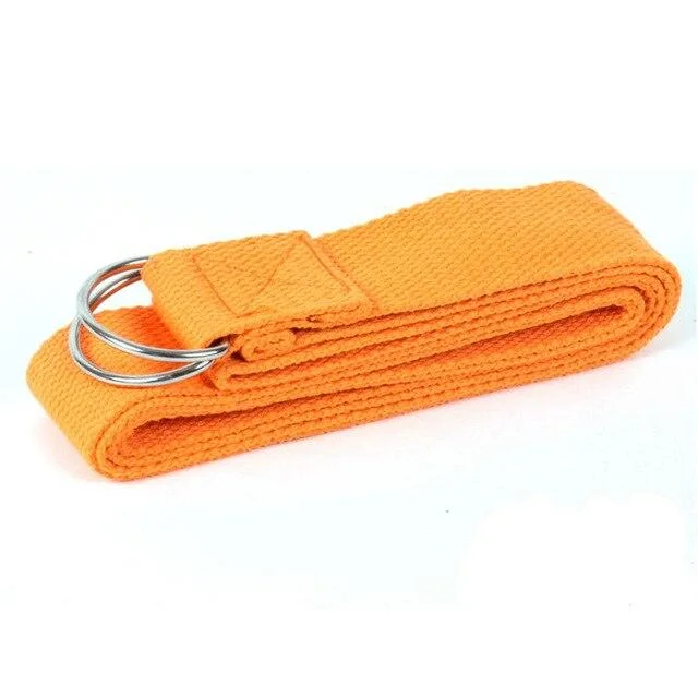 Deal Dash Yoga strap orange cotton
