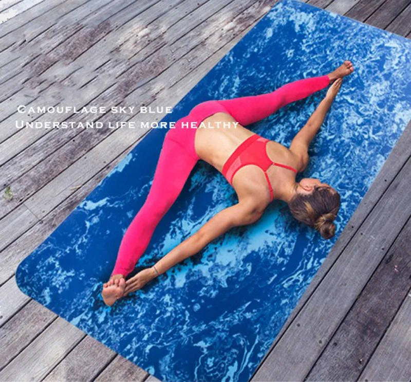 Exclusive Savings 183*80*0.8cm TPE Non-Slip Camouflage Yoga Mat Exercise Fitness Mat Eco-friendly