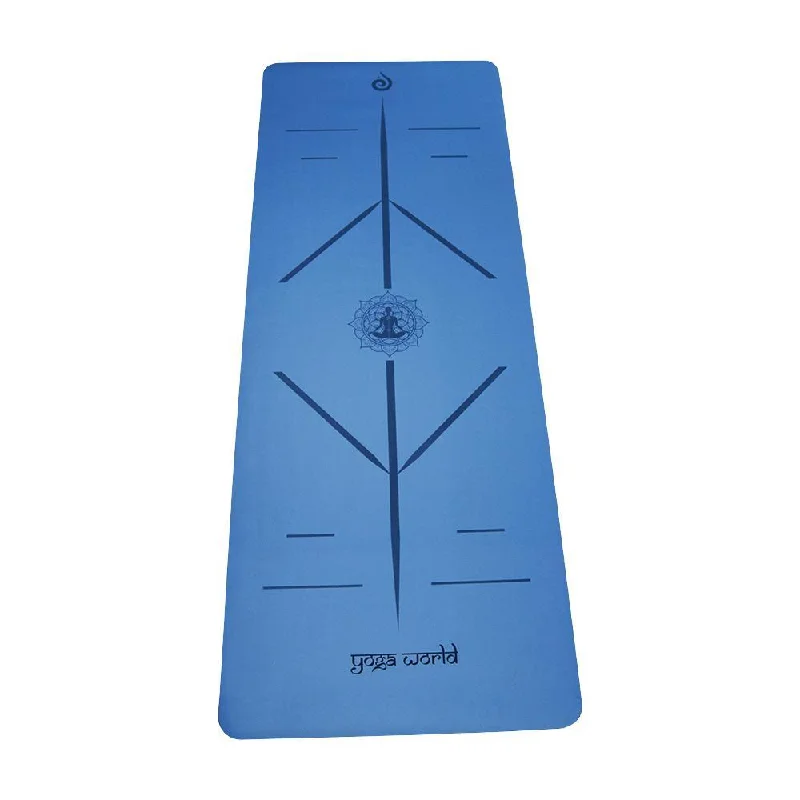 Don't Wait Yoga World Alignment Yoga Mat - Non-Slip & Anti-Skid TPE Rubber Underside - Soft