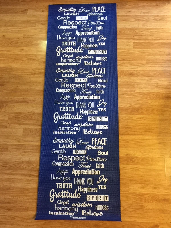 Super Bargain Unique Love Lingo Yoga Mats 72 x 24 x 1/4