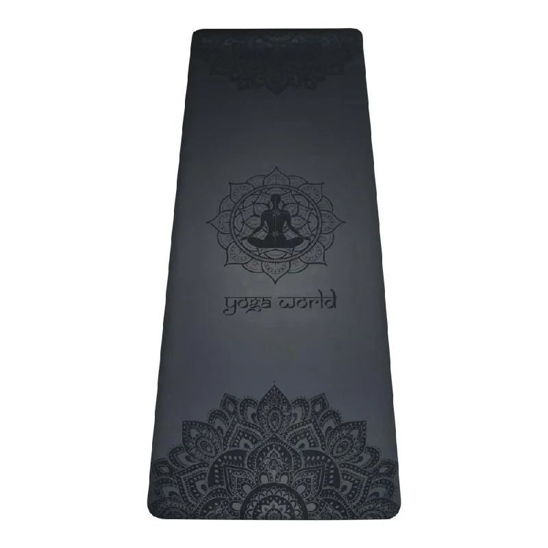 Early Access Yoga World Mandala PU Yoga Mat - Non-Slip Surface & Anti-Skid TPE Underside