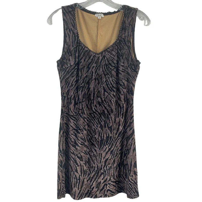 Exclusive Online Offer XOXO Brown Animal Print Sleeveless A-Line Dress Women’s M Poly Blend Preowned