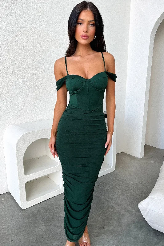 Final Clearance Audrey Maxi Dress - Emerald