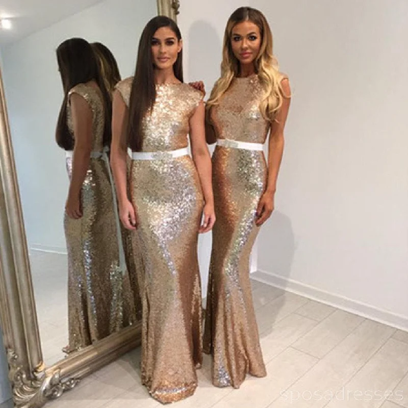Best Bargains Fashion Design Shinning Sequin Elegant Mermaid Long Bridesmaid Dresses, WG72