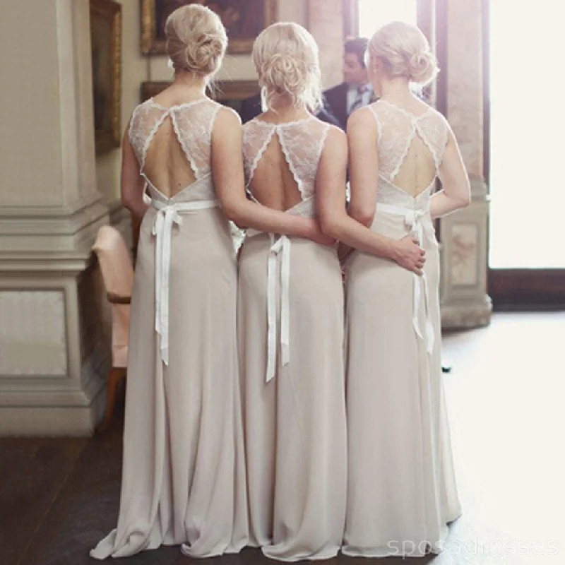Exclusive Deal Charming Open Back Lace Top Illusion Cheap Long Bridesmaid Dresses, WG039 Exclusive Deal Charming Open Back Lace Top Illusion Cheap Long Bridesmaid Dresses, WG039