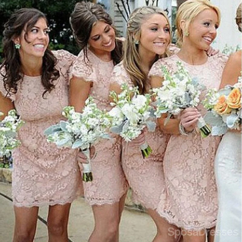 Special Price Fashion Cap Sleeve Open Back Small Round Neck Blush Pink Bridesmaid Dresses, WG116 Special Price Fashion Cap Sleeve Open Back Small Round Neck Blush Pink Bridesmaid Dresses, WG116