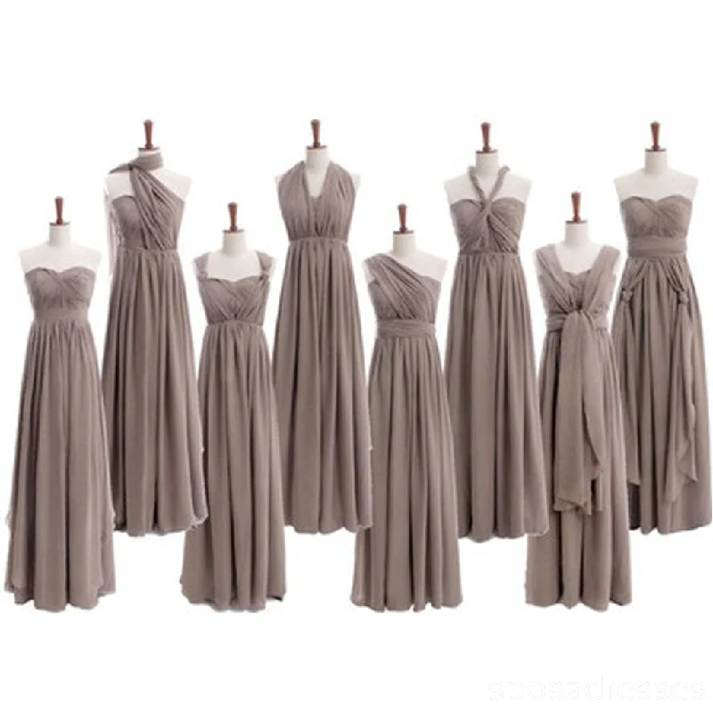 Price Break Most Popular Convertible Chiffon Gray Cheap Long Bridesmaid Dresses, WG68 Price Break Most Popular Convertible Chiffon Gray Cheap Long Bridesmaid Dresses, WG68