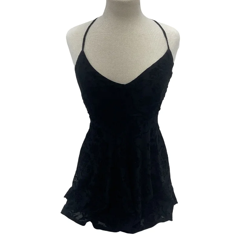 Price Reduction Windsor Black Tank Women's Floral Velvet Burnout Mini Dress Size S Preowned
