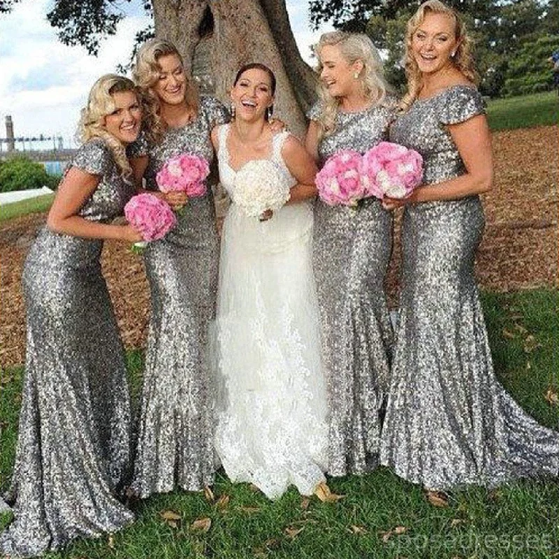Buy More, Save More Popular Cheap Cap Sleeve Silver Sequin Sexy Bridesmaid dresses, WG46 Buy More, Save More Popular Cheap Cap Sleeve Silver Sequin Sexy Bridesmaid dresses, WG46