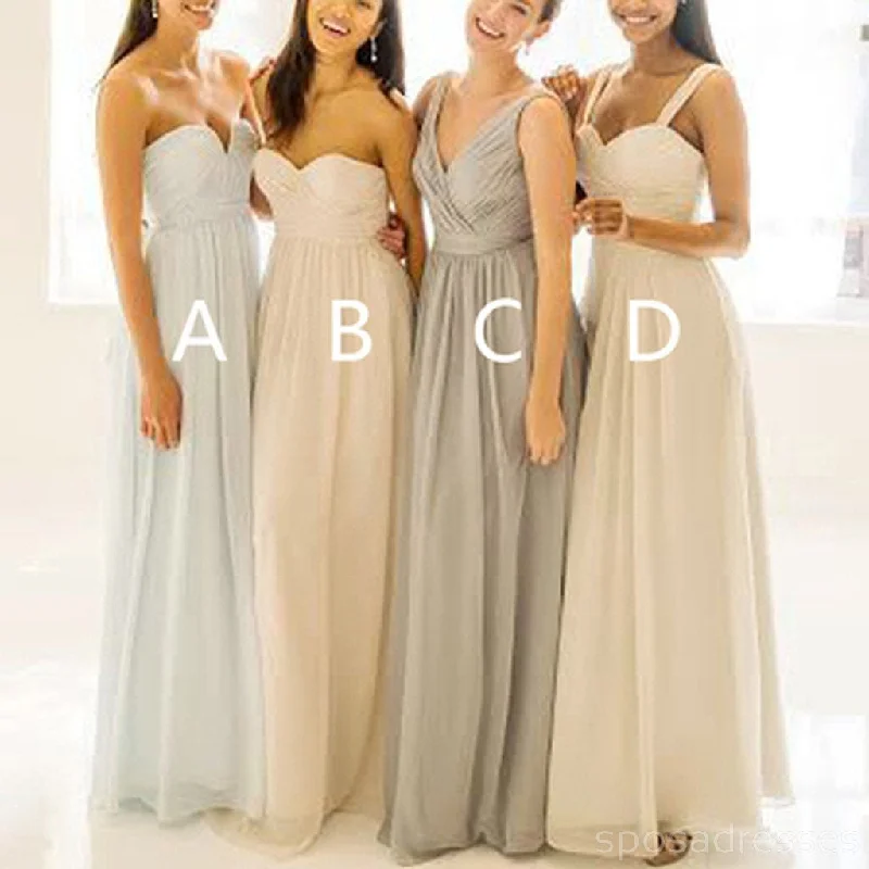 Extra Savings Popular Mismatched Simple Chiffon Floor-Length Custom Bridesmaid Dresses, WG076 Extra Savings Popular Mismatched Simple Chiffon Floor-Length Custom Bridesmaid Dresses, WG076