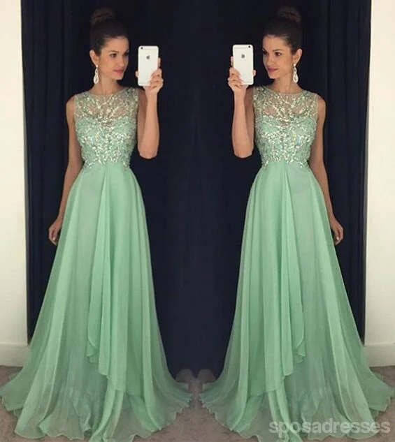 Super Savings Sexy Open back Evening Prom Dresses, Beaded prom Dress, Green Prom Dress,  dresses for Prom, sexy prom dresses 2017, 17015