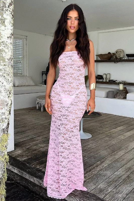Deal of the Day Veradi Maxi Dress - Baby Pink