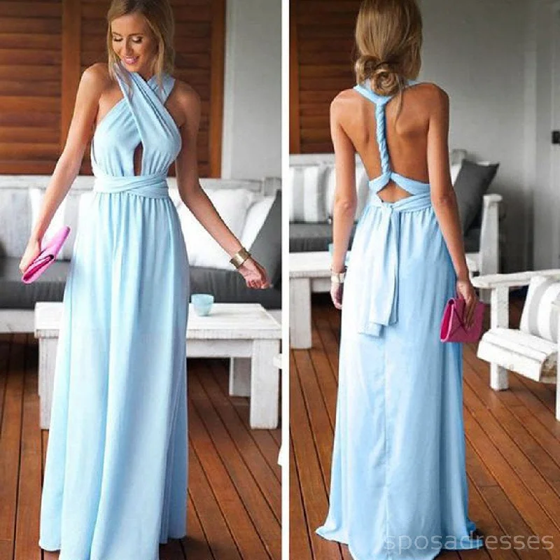 Inventory Reduction Cheap Simple Convertible Blue Long Bridesmaid Dresses for Beach Wedding Party, WG59 Inventory Reduction Cheap Simple Convertible Blue Long Bridesmaid Dresses for Beach Wedding Party, WG59