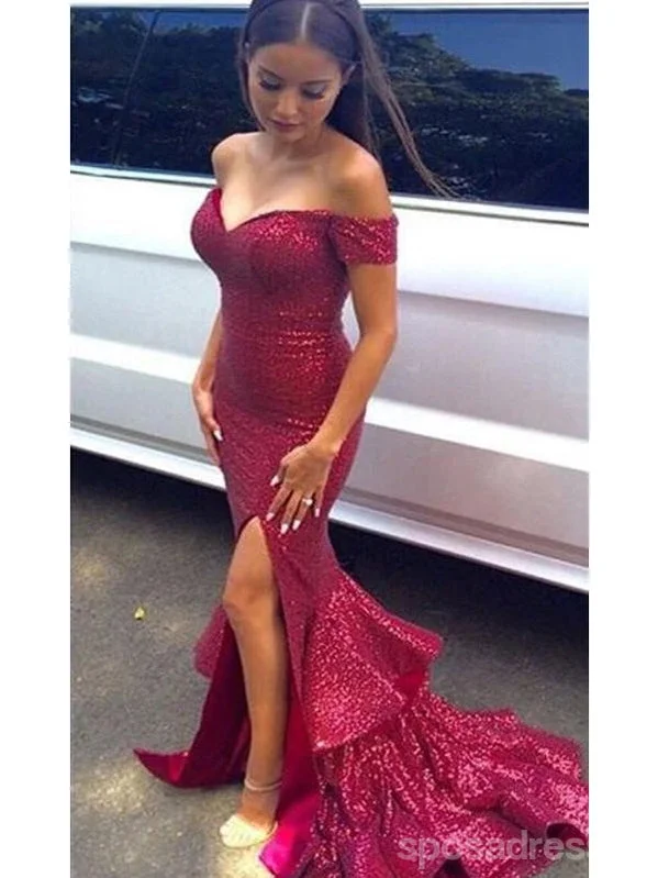 Exclusive Savings Sexy Off Shoulder Sparkle Red Sequined Mermaid Prom Dresses, Long Red Evening Dresses, Long Prom Dress, Prom Dresses Online,PD0184 Exclusive Savings Sexy Off Shoulder Sparkle Red Sequined Mermaid Prom Dresses, Long Red Evening Dresses, Long Prom Dress, Prom Dresses Online,PD0184