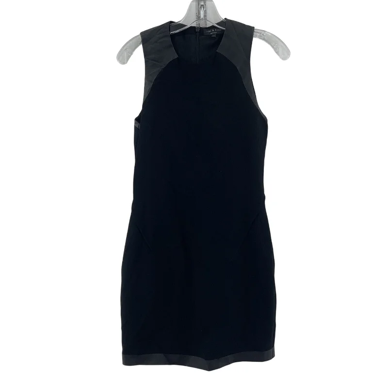 Huge Savings Rag & Bone Black Sleeveless Trim Detail Mini Dress Women's Size 0 Preowned
