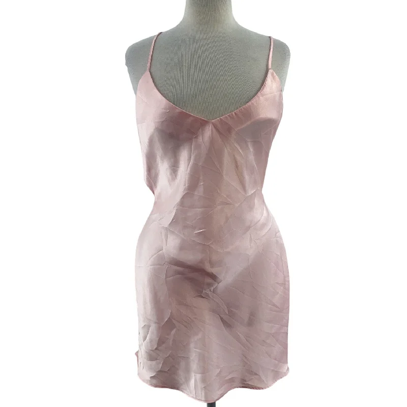 Best Deals Victoria's Secret Pink Open-Back Slip Dress 100% Polyester Women's M Intimates