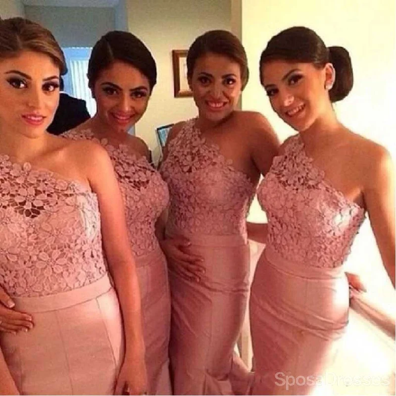 Fantastic Deals Charming One Shoulder Lace Mermaid Sexy Long Bridesmaid Dresses, WG93 Fantastic Deals Charming One Shoulder Lace Mermaid Sexy Long Bridesmaid Dresses, WG93