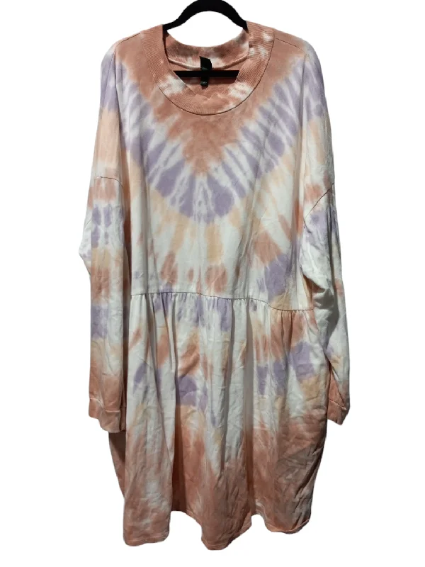 Daily Deals Dress Casual Short By Wild Fable In Tie Dye Print, Size: 4x