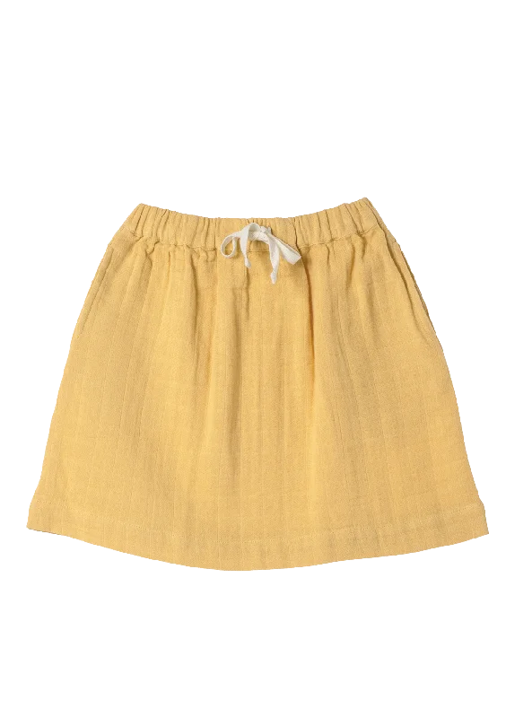 Don't Wait Skirt Play of Colors Sun-Ochre organic muslin