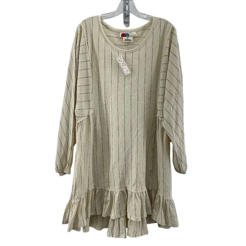 Exclusive Savings NWT Free People Endless Summer Cream Striped  Long Sleeve Mini Dress Women's