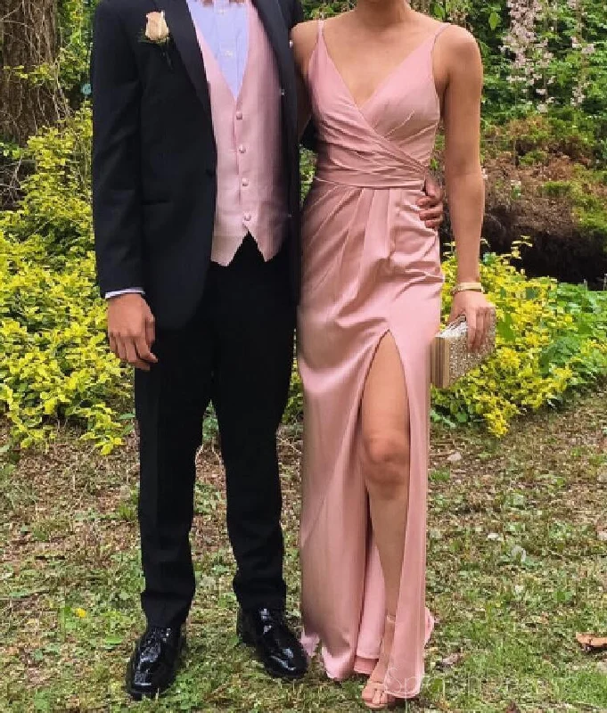 Epic Deals Backless Blush Pink Side Slit Evening Prom Dresses, Long Sexy Party Prom Dress, Custom Long Prom Dresses, Cheap Formal Prom Dresses, 17129