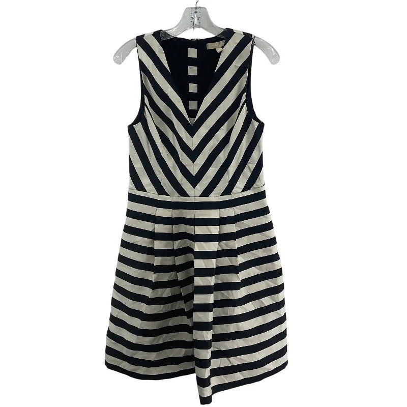 Can't Miss Banana Republic Petite Women's Striped A-Line Midi Dress Black/White Size 6