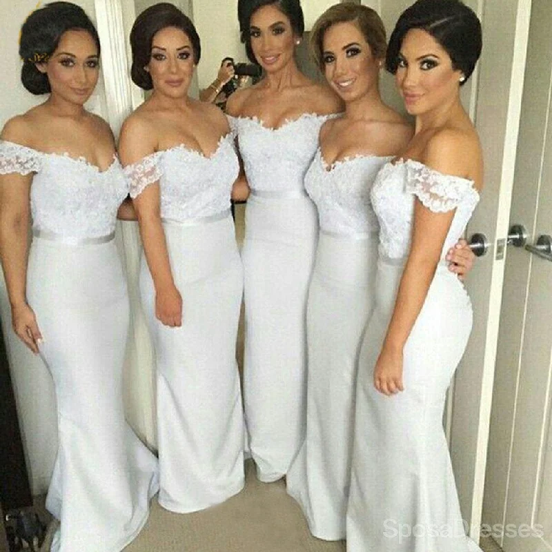 Shop and Save Off Shoulder Sweet Heart Sexy Mermaid Long Pretty Bridesmaid Dresses, WG82