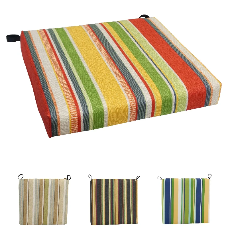 Weekend Flash Sale 20-inch by 19-inch Patterned Outdoor Chair Cushion - 20 x 19