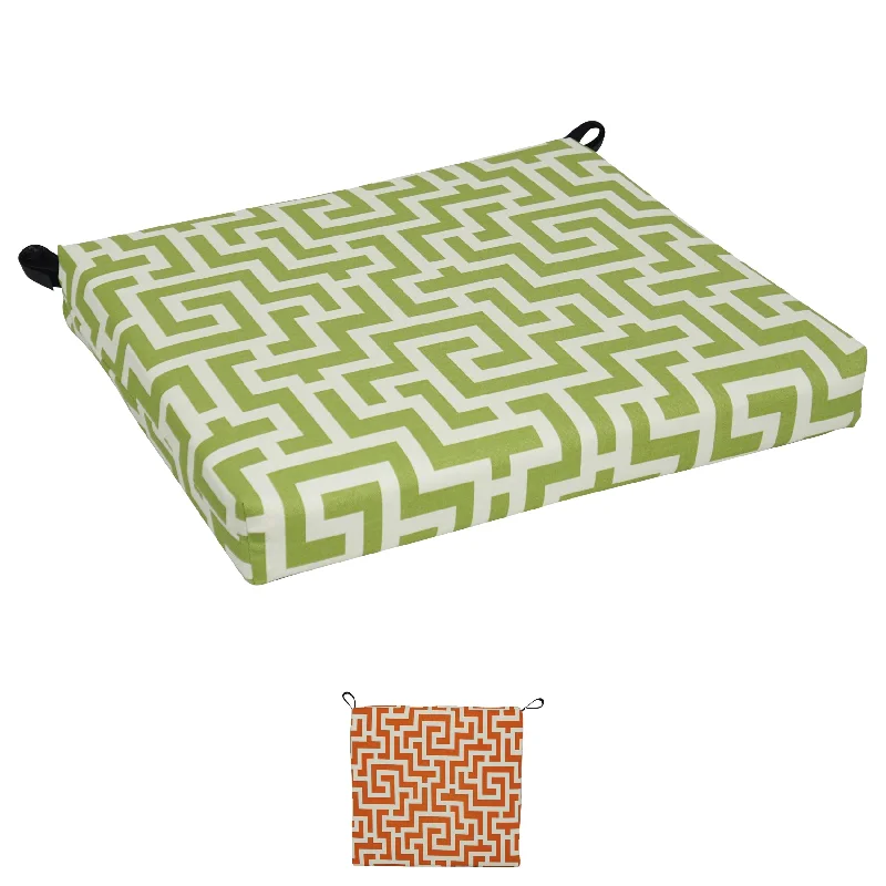 Bargain Bin 20-inch by 19-inch Patterned Outdoor Chair Cushion - 20 x 19