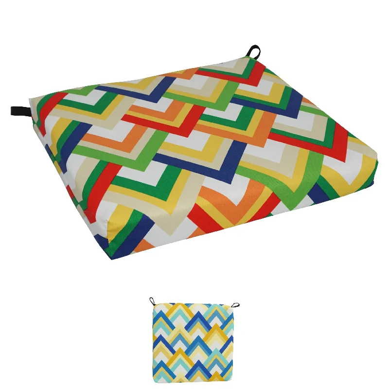 Customer Appreciation Sale 20-inch by 19-inch Patterned Outdoor Chair Cushion - 20 x 19