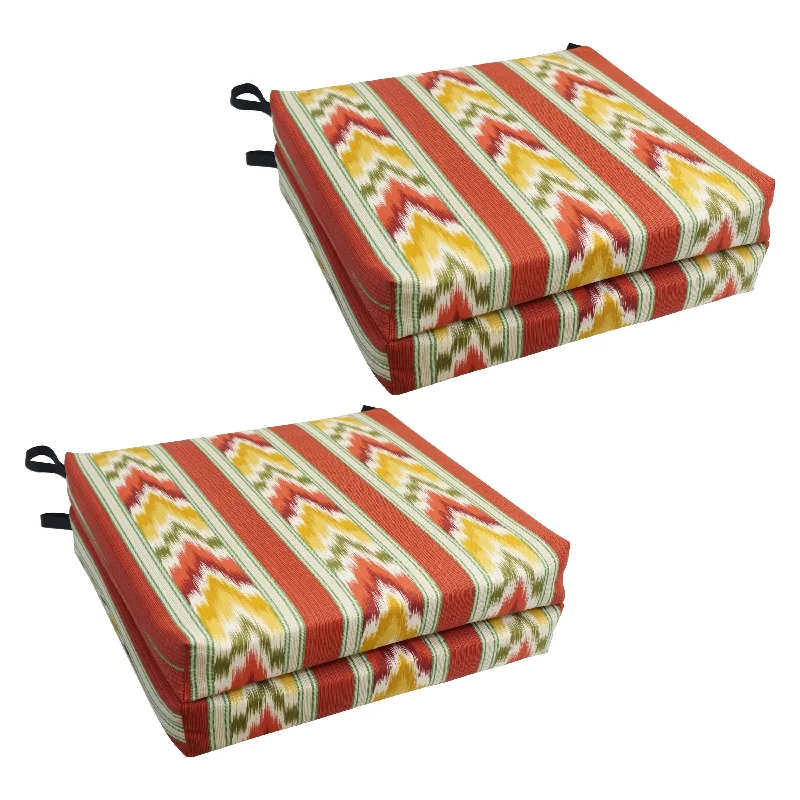 Crazy Deals 20-inch by 19-inch Patterned Outdoor Chair Cushions (Set of 4)