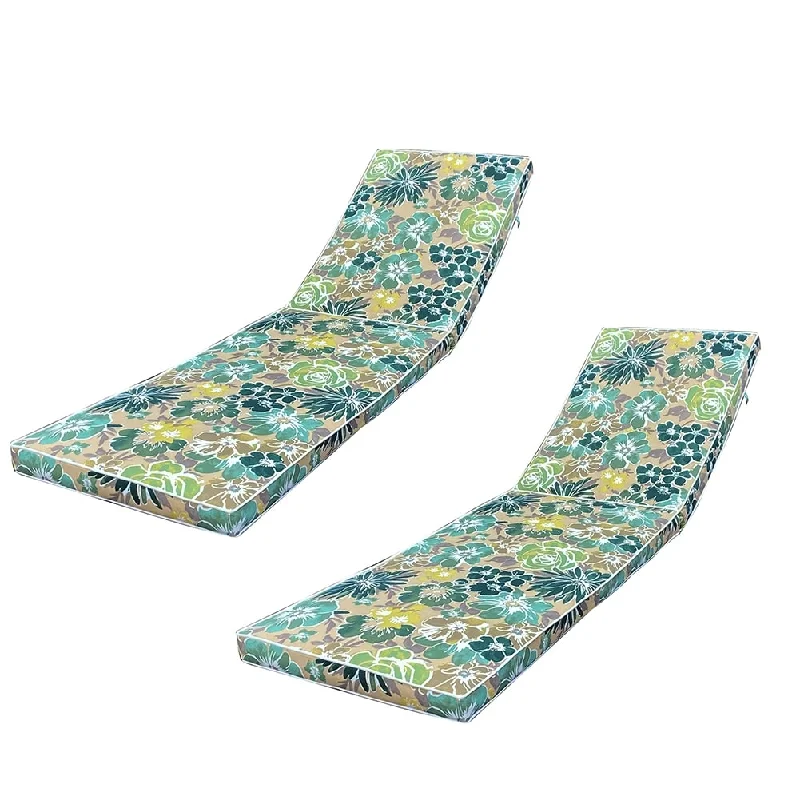 Overstock Sale 2Pcs Outdoor Chaise Lounge Chair Cushion,Multi-color