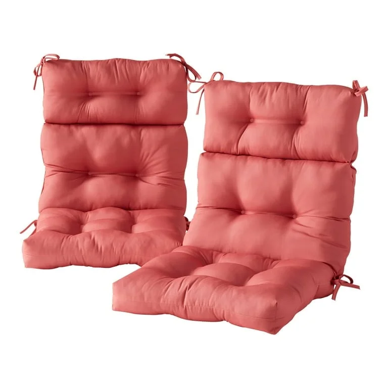 Super Deal 44 x 22 in. Outdoor High Back Chair Cushion (set of 2)