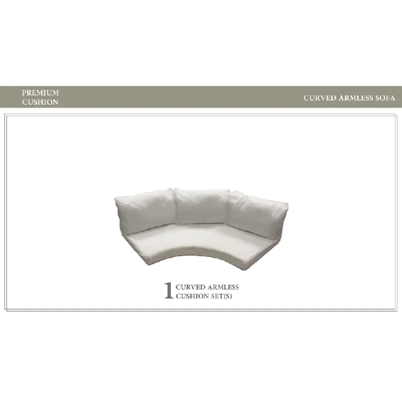 Great Bargains 6 inch High Back Cushions for Curved Armless Sofa