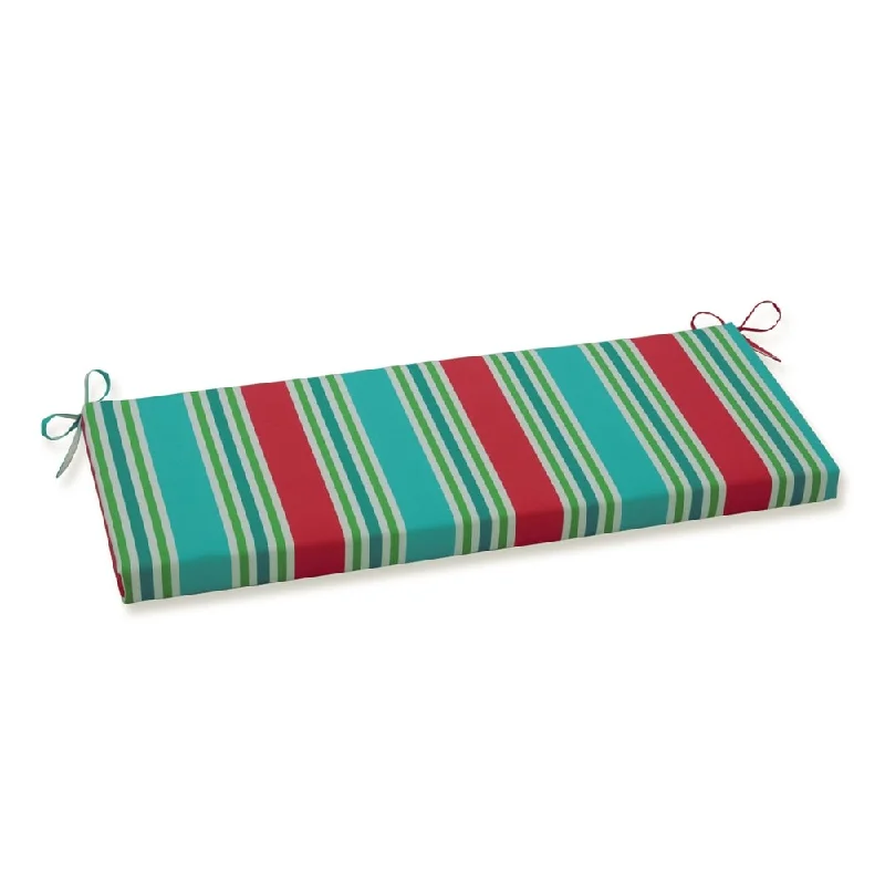 Low Prices Aruba Stripe Turq/Coral Bench Cushion