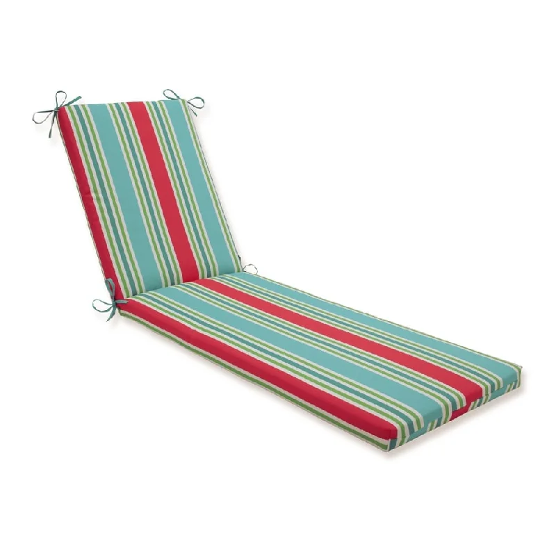 New Deals Aruba Stripe Turq/Coral Chaise Lounge Cushion 80x23x3