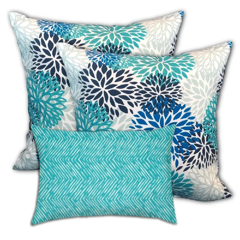 Low Prices Blue Ocean Waves Indoor/Outdoor, Zippered Pillow Cover, Set of 2 Large & 1 Lumbar, Blue, Seafoam, Aqua Low Prices Blue Ocean Waves Indoor/Outdoor, Zippered Pillow Cover, Set of 2 Large & 1 Lumbar, Blue, Seafoam, Aqua