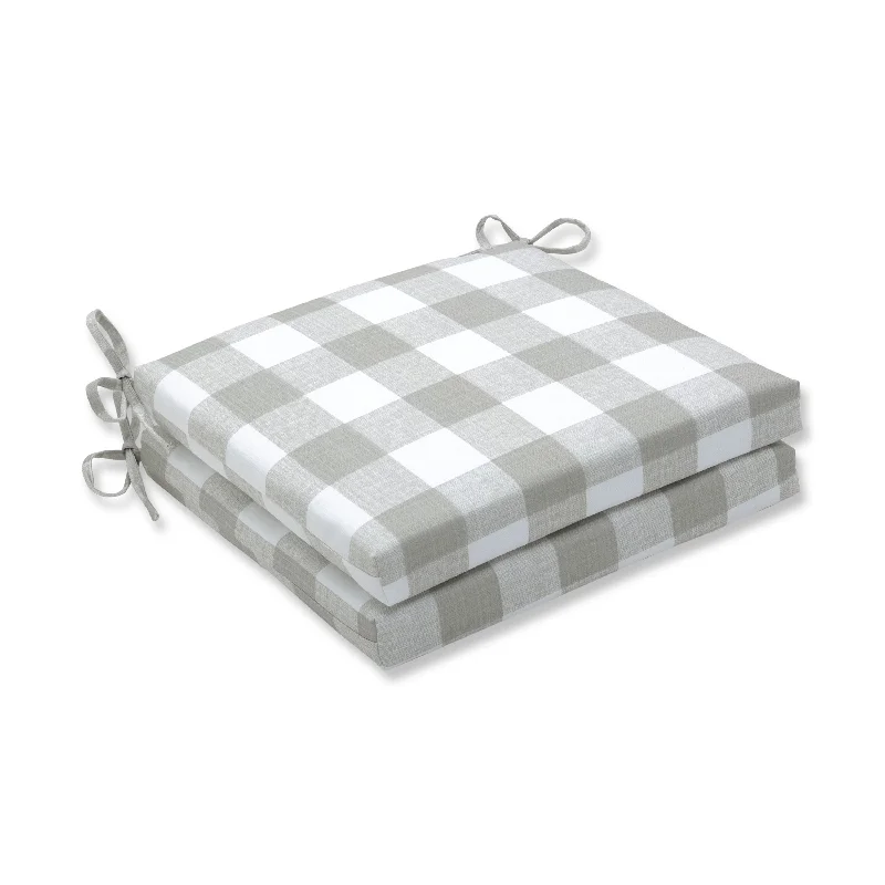 Shop and Save Boulder Bay Buffalo Check Squared Corners Seat Cushion (Set of 2) by Havenside Home Shop and Save Boulder Bay Buffalo Check Squared Corners Seat Cushion (Set of 2) by Havenside Home