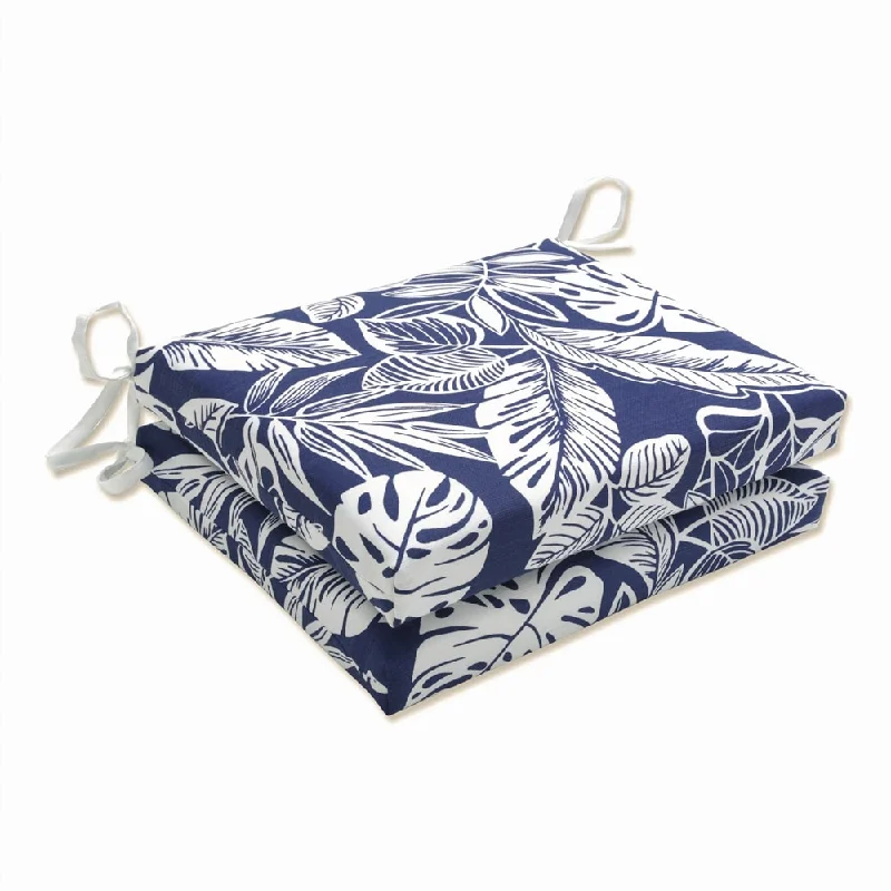 Great Deals Delray Navy Squared Corners Seat Cushion (Set Of 2) - 18.5 X 16 X 3