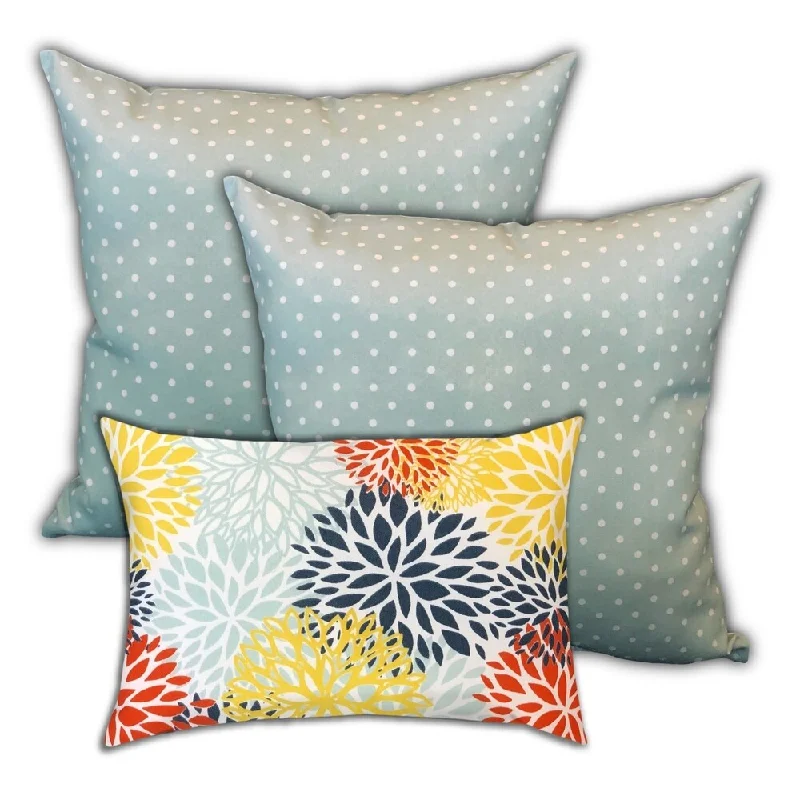 Unbeatable Prices Fall Dahlia Blossums Indoor/Outdoor, Zippered Pillow Cover, Set of 2 Large & 1 Lumbar, Seafoam, Orange, Yellow Unbeatable Prices Fall Dahlia Blossums Indoor/Outdoor, Zippered Pillow Cover, Set of 2 Large & 1 Lumbar, Seafoam, Orange, Yellow