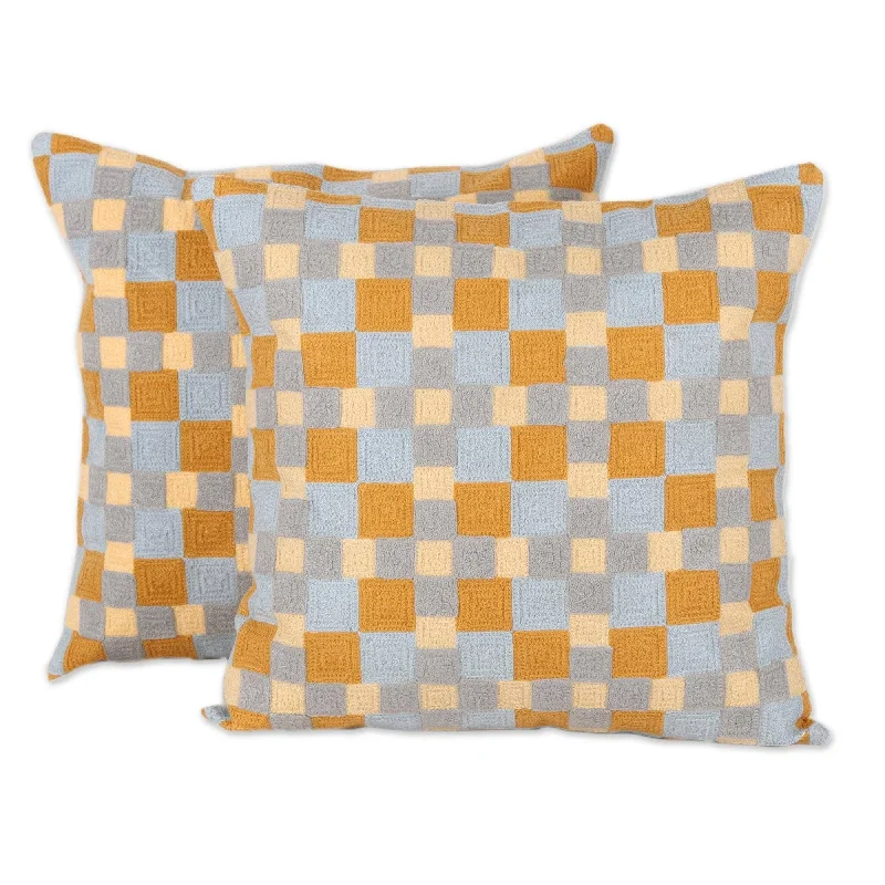 Mega Deal Handmade Embroidered cotton cushion covers (India)