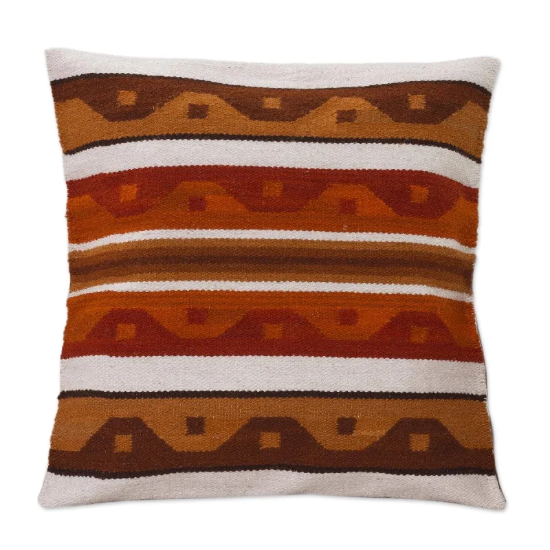 Price Fest Handmade Golden Surf Wool cushion cover (Peru) - 28 x 28 x 3