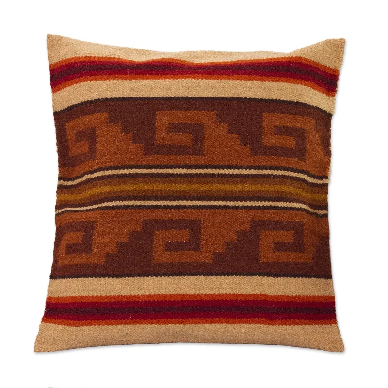 Sneak Peek Sale Handmade Warmth of the Inca Wool cushion cover (Peru) - 34 x 24 x 6