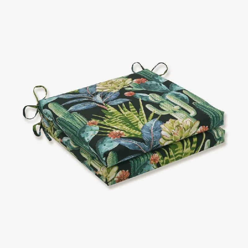 Price Slash Hatteras Ebony Squared Corners Seat Cushion 20x20x3 (Set of 2)