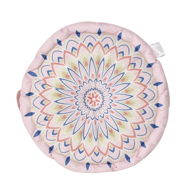 Price Reduction HOMESMART Round Flower Printed Non Skid Ultra-Soft Floor Cushion