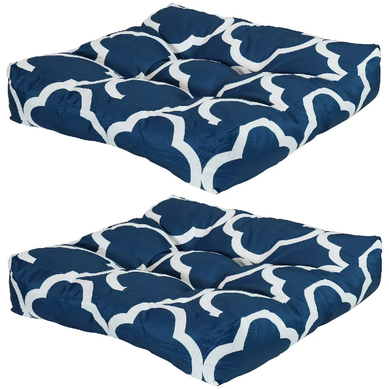 Steals and Deals Indoor/Outdoor Replacement Square Tufted Patio Chair Seat