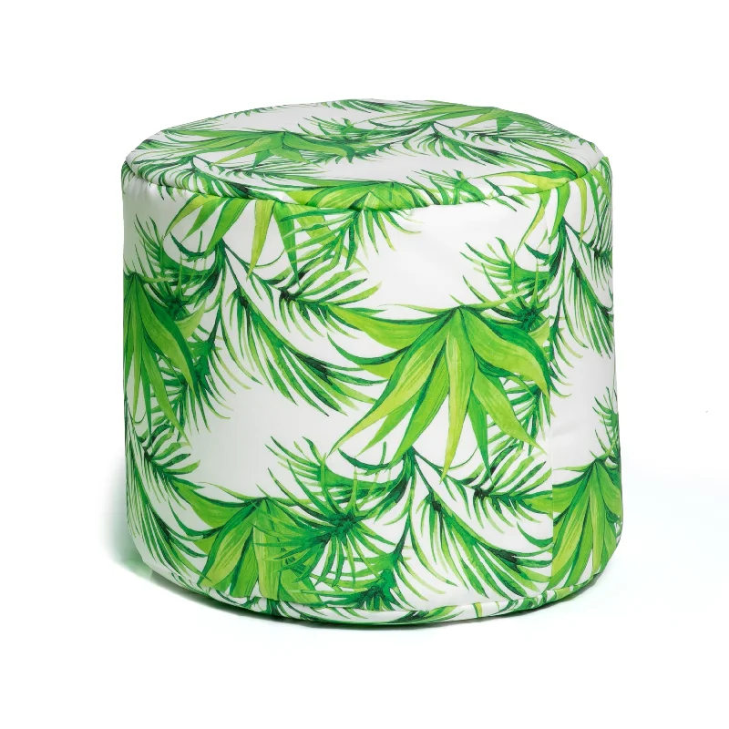 Amazing Deals Jaxx Spring Outdoor Ottoman, Caribbean Palms