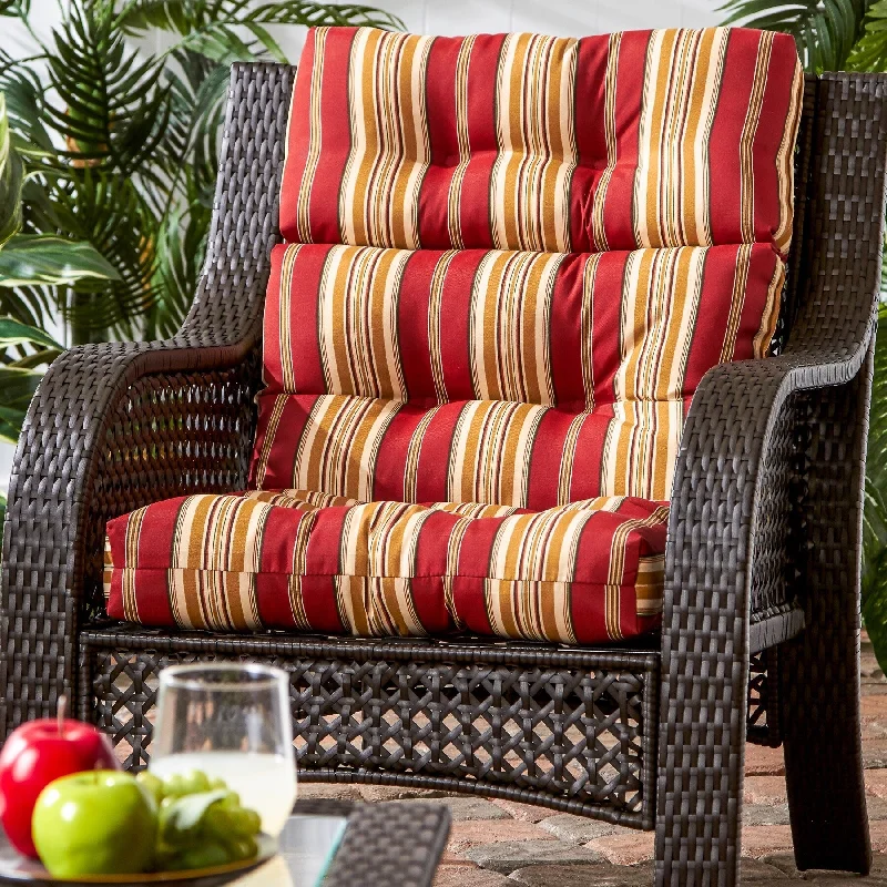 Weekend Special Outdoor 44x22-inch Roma Stripe High Back Chair Cushion (Cushion Only)