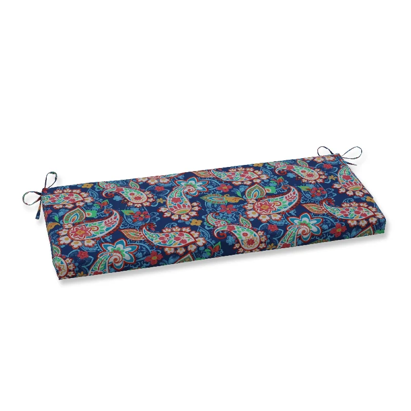 Quick Sale Paisley Party Blue Bench Cushion